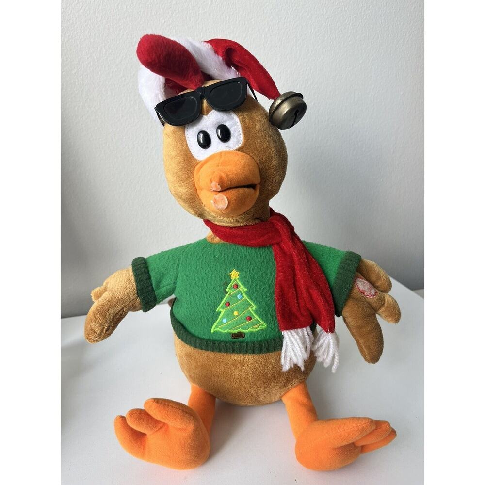 Animated 12" Crazy Singing Chicken Dances Music Plush Christmas Thanksgiving